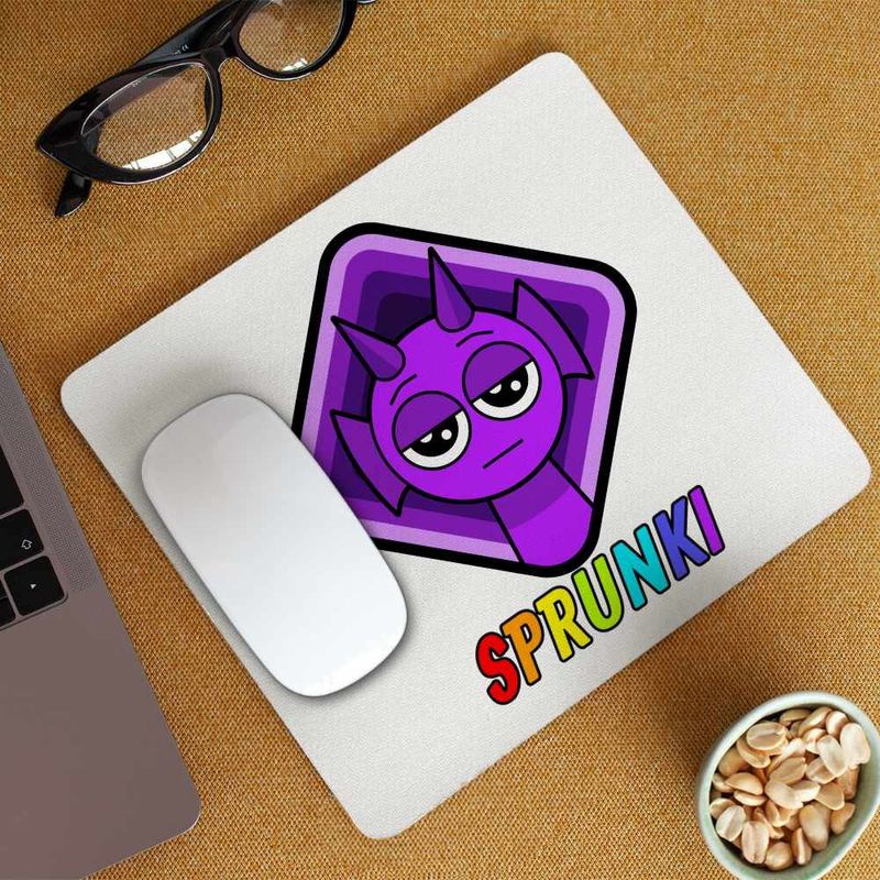 PC, gaming si accesorii - Periferice PC - Mousepad - Mousepad Sprunki Durple Square Music Game CoolTrend, 21x19cm - Infinity.ro