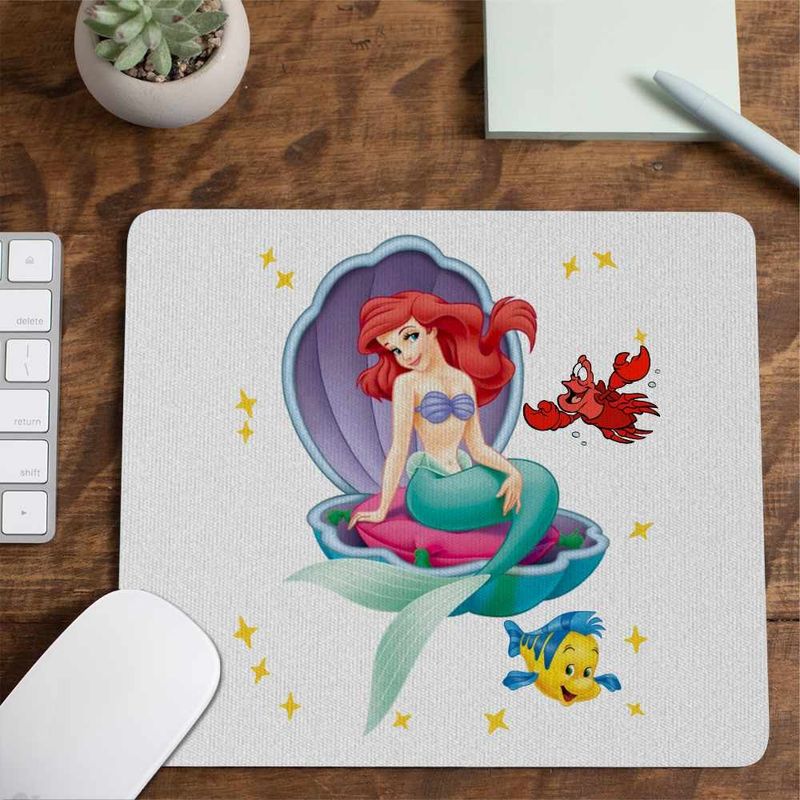 PC, gaming si accesorii - Periferice PC - Mousepad - Mousepad Ariel Scoica Mica Sirena Disney CoolTrend, 21x19cm - Infinity.ro