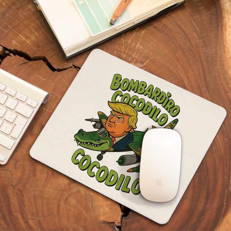 PC, gaming si accesorii - Periferice PC - Mousepad - Mousepad Cocodilo Donald Trump Brainrot Brain Rot CoolTrend, 21x19cm - Infinity.ro