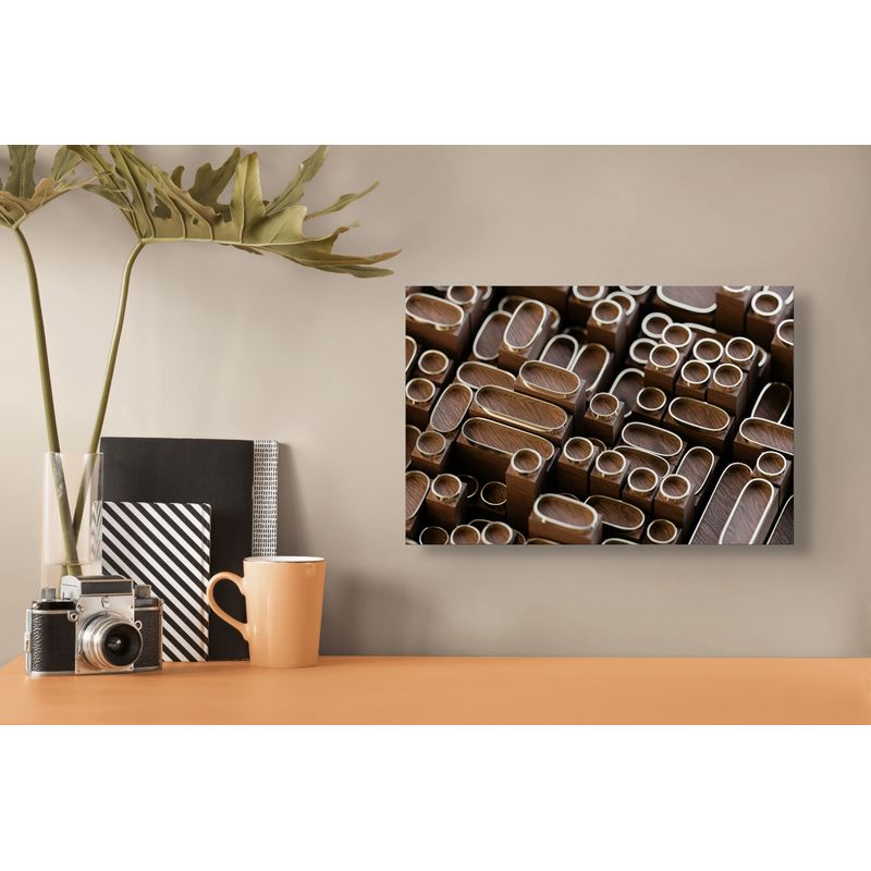 Casa si Gradina - Decoratiuni - Tablouri - Tablou Canvas, "Misterul formelor în relief lemnos", 39 x 26 cm - Infinity.ro
