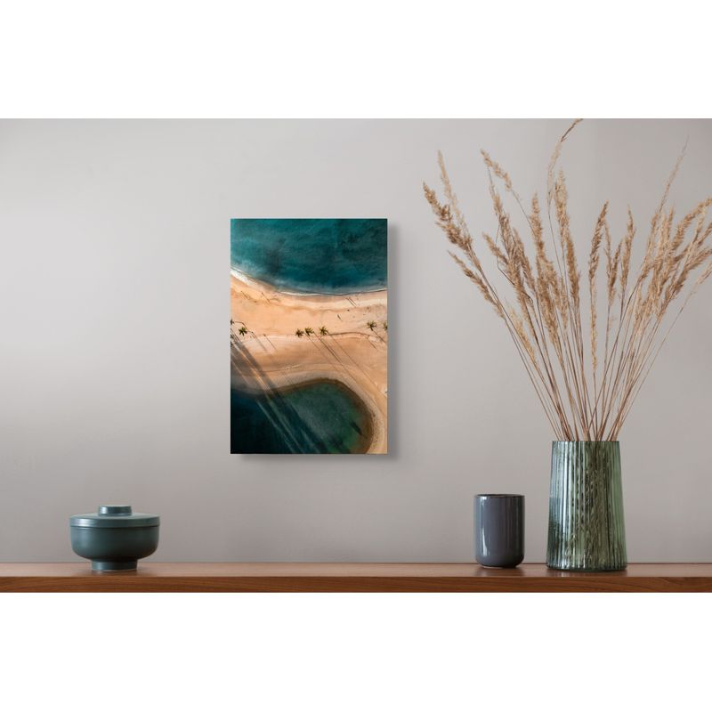 Casa si Gradina - Decoratiuni - Tablouri - Tablou Canvas, "Apele turcoaz ale plajei pustii", 26 x 39 cm - Infinity.ro