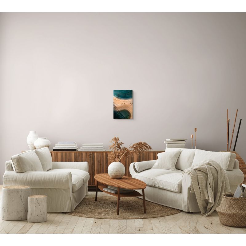 Casa si Gradina - Decoratiuni - Tablouri - Tablou Canvas, "Apele turcoaz ale plajei pustii", 26 x 39 cm - Infinity.ro
