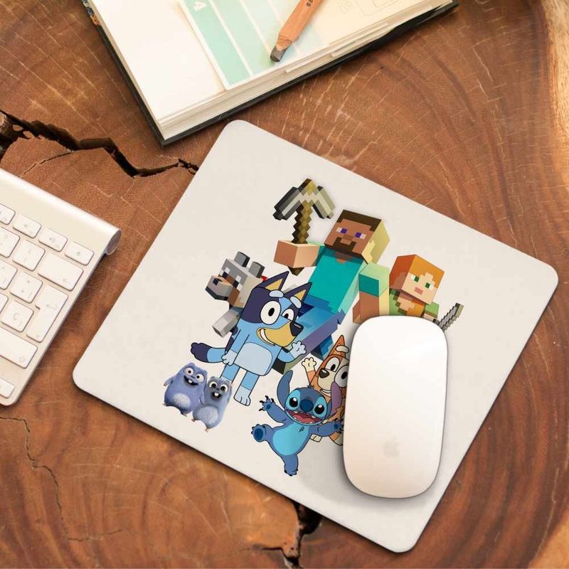 PC, gaming si accesorii - Periferice PC - Mousepad - Mousepad Minecraft Bluey Bingo CoolTrend, 21x19cm - Infinity.ro