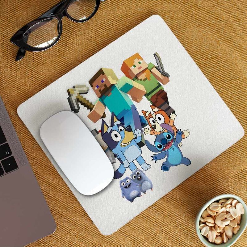 PC, gaming si accesorii - Periferice PC - Mousepad - Mousepad Minecraft Bluey Bingo CoolTrend, 21x19cm - Infinity.ro