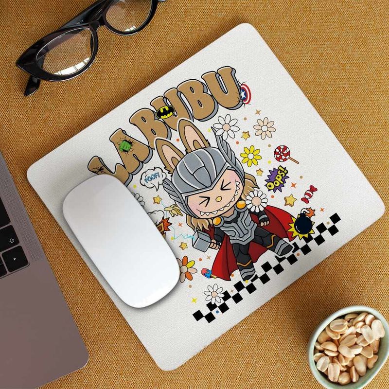 PC, gaming si accesorii - Periferice PC - Mousepad - Mousepad Labubu Thor Ragnarok CoolTrend, 21x19cm - Infinity.ro