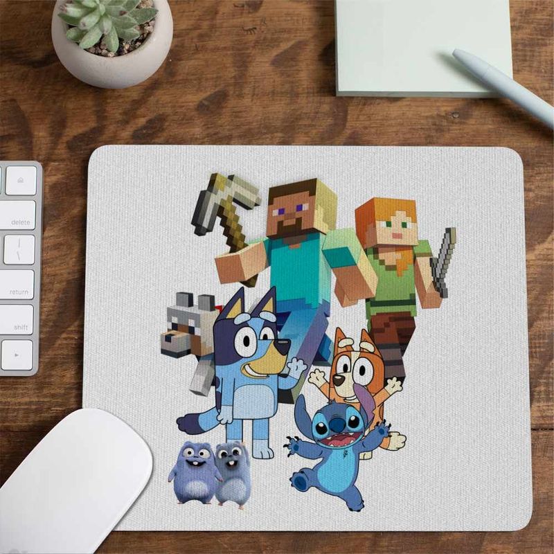 PC, gaming si accesorii - Periferice PC - Mousepad - Mousepad Minecraft Bluey Bingo CoolTrend, 21x19cm - Infinity.ro