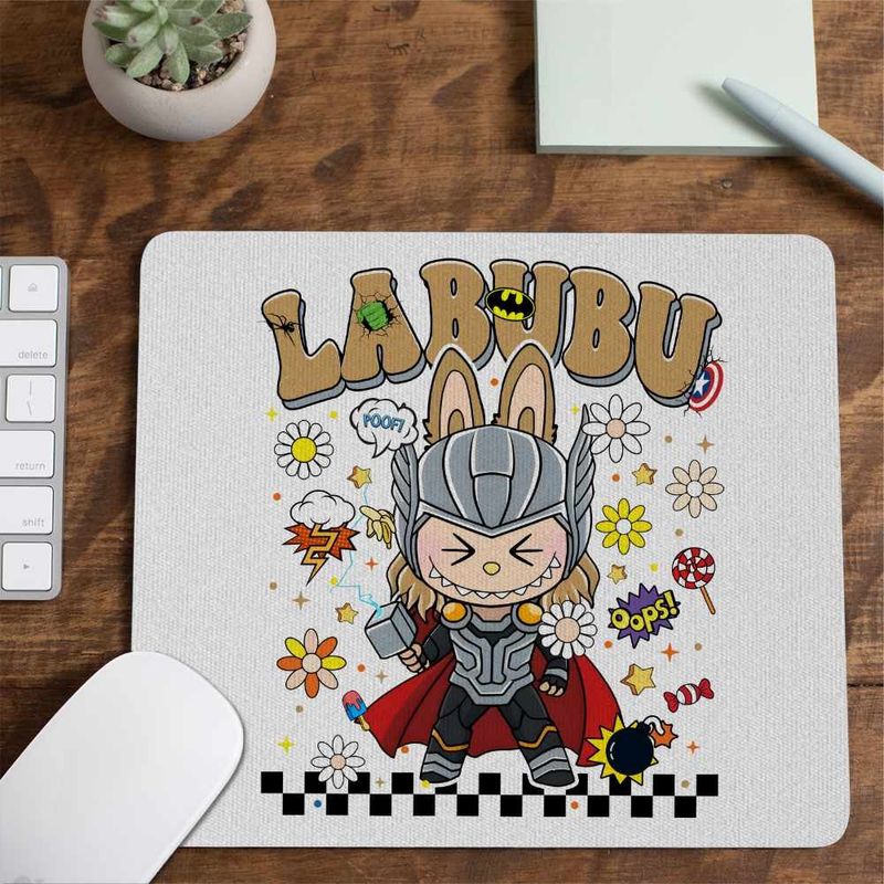 PC, gaming si accesorii - Periferice PC - Mousepad - Mousepad Labubu Thor Ragnarok CoolTrend, 21x19cm - Infinity.ro
