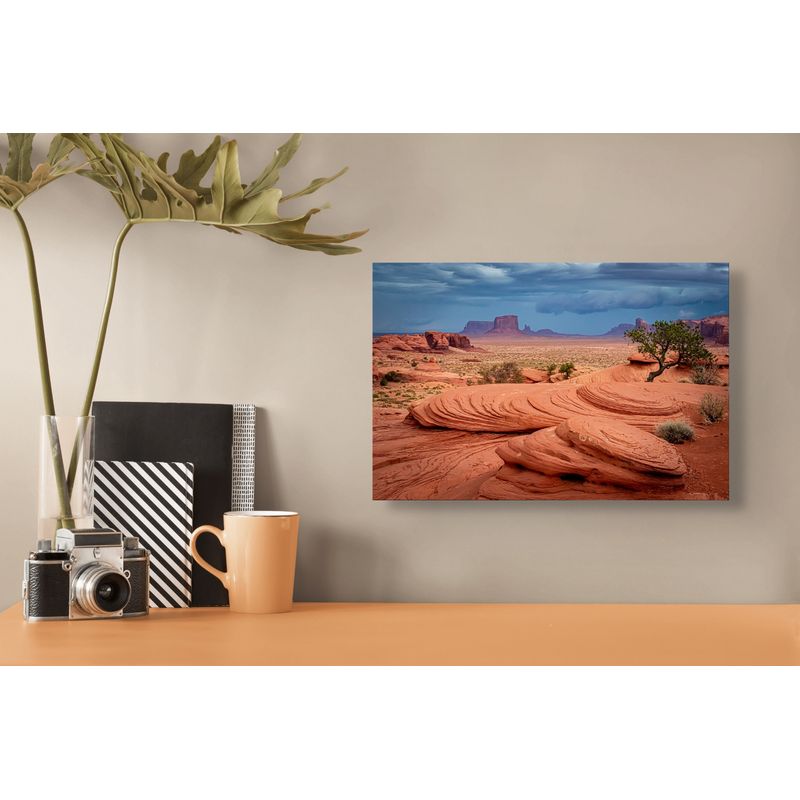 Casa si Gradina - Decoratiuni - Tablouri - Tablou Canvas, "Peisaj exotic cu stânci ondulate.", 39 x 26 cm - Infinity.ro