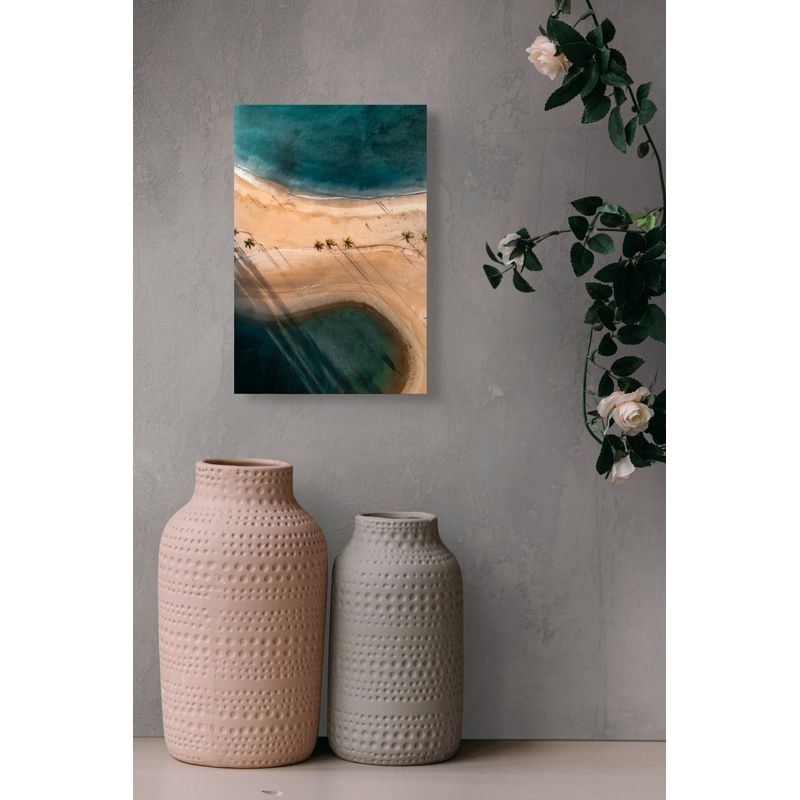 Casa si Gradina - Decoratiuni - Tablouri - Tablou Canvas, "Apele turcoaz ale plajei pustii", 26 x 39 cm - Infinity.ro