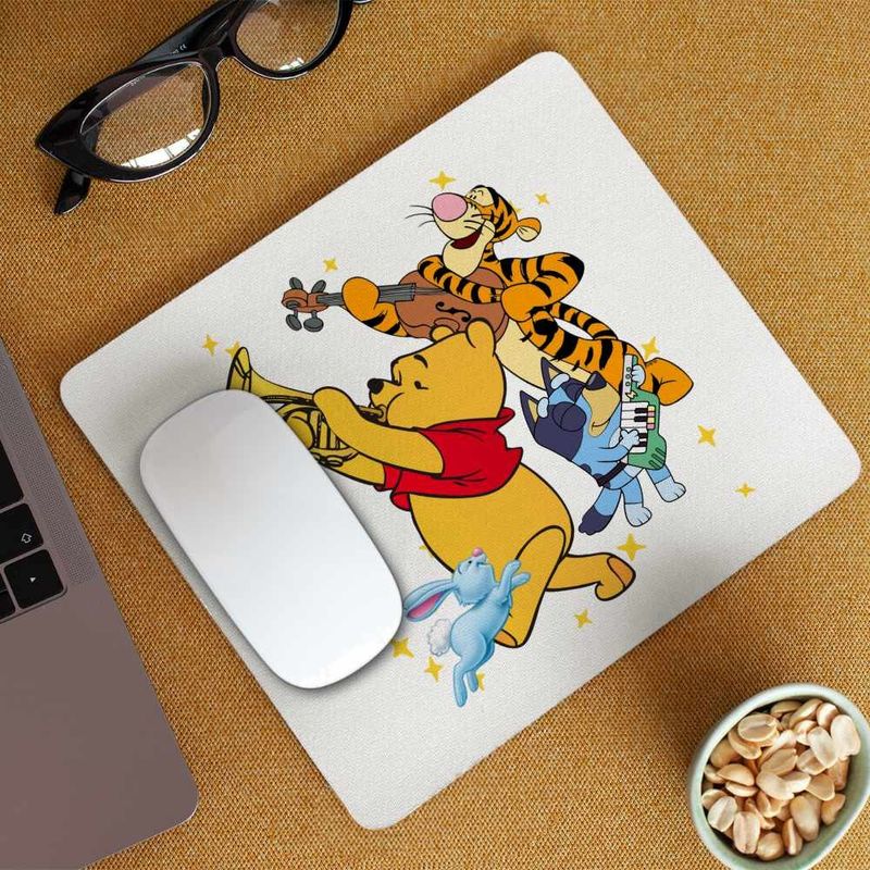 PC, gaming si accesorii - Periferice PC - Mousepad - Mousepad Winnie the Pooh Bluey Blue Vioara Trompeta CoolTrend, 21x19cm - Infinity.ro