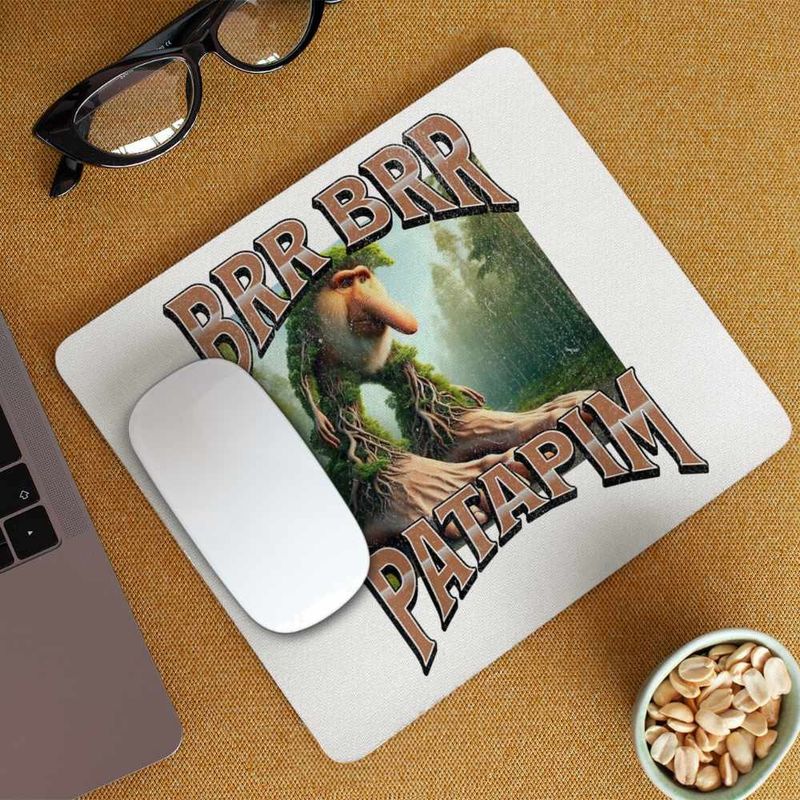 PC, gaming si accesorii - Periferice PC - Mousepad - Mousepad Brr Brr Patapim Italian Tree Brainrot Meme CoolTrend, 21x19cm - Infinity.ro