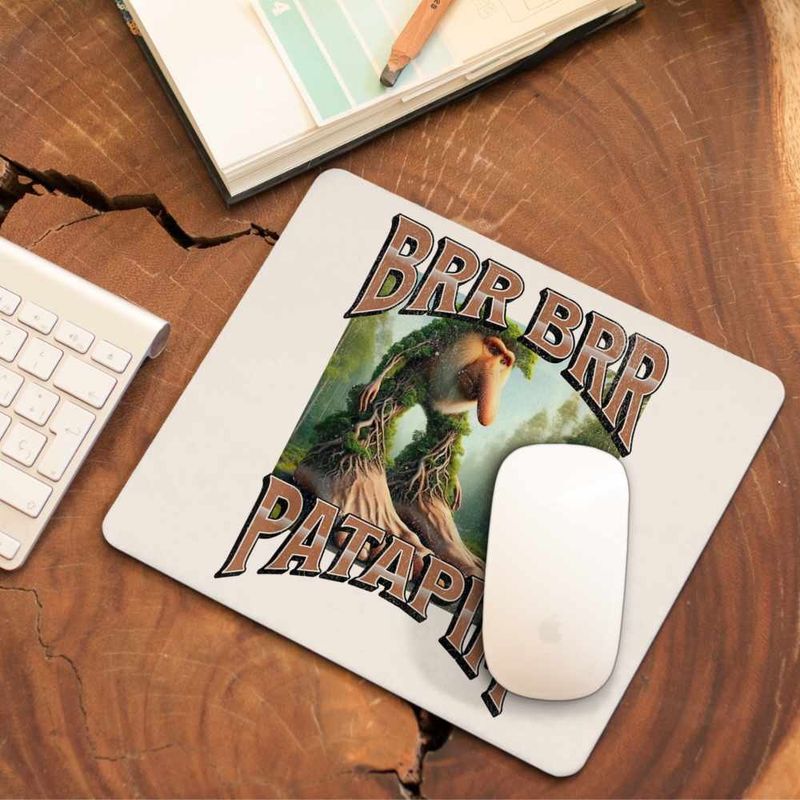 PC, gaming si accesorii - Periferice PC - Mousepad - Mousepad Brr Brr Patapim Italian Tree Brainrot Meme CoolTrend, 21x19cm - Infinity.ro