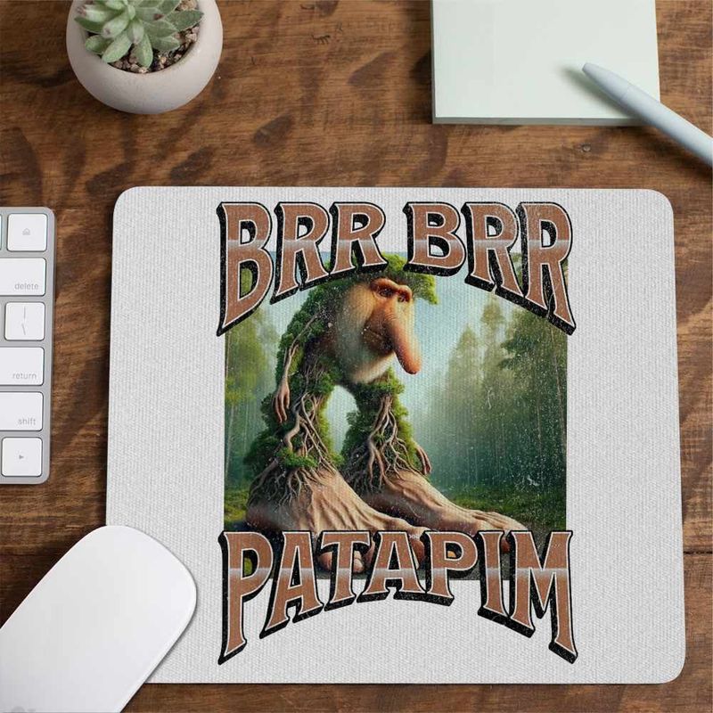 PC, gaming si accesorii - Periferice PC - Mousepad - Mousepad Brr Brr Patapim Italian Tree Brainrot Meme CoolTrend, 21x19cm - Infinity.ro