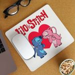 PC, gaming si accesorii - Periferice PC - Mousepad - Mousepad Stich Angel Love Stitch Valentines Day Dragobete CoolTrend, 21x19cm - Infinity.ro