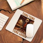 PC, gaming si accesorii - Periferice PC - Mousepad - Mousepad Tung Tung Tung Sahur Brainrot Meme CoolTrend, 21x19cm. Maro - Infinity.ro