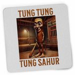 PC, gaming si accesorii - Periferice PC - Mousepad - Mousepad Tung Tung Tung Sahur Brainrot Meme CoolTrend, 21x19cm. Maro - Infinity.ro