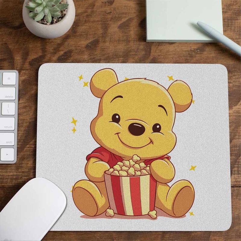 PC, gaming si accesorii - Periferice PC - Mousepad - Mousepad Winnie the Pooh Popcorn CoolTrend, 21x19cm - Infinity.ro