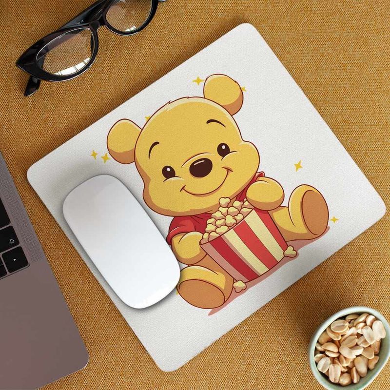 PC, gaming si accesorii - Periferice PC - Mousepad - Mousepad Winnie the Pooh Popcorn CoolTrend, 21x19cm - Infinity.ro