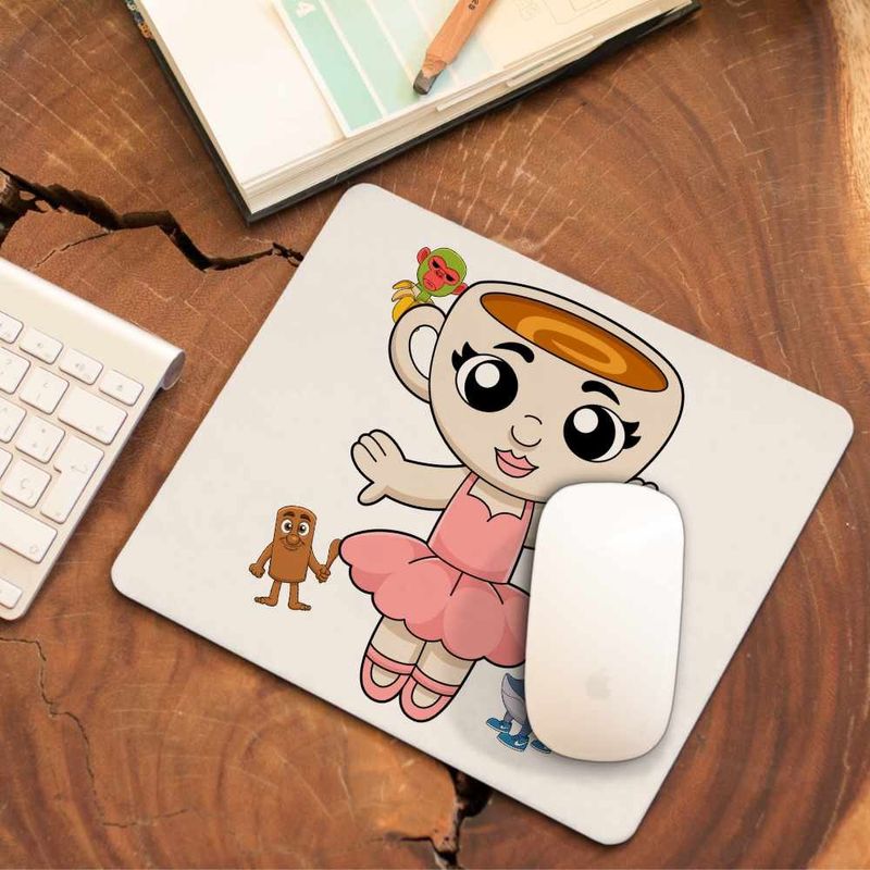 PC, gaming si accesorii - Periferice PC - Mousepad - Mousepad Ballerina Cappuccina Brain rot CoolTrend, 21x19cm - Infinity.ro