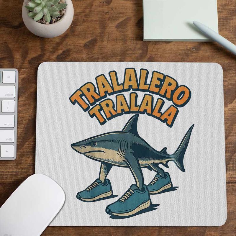 PC, gaming si accesorii - Periferice PC - Mousepad - Mousepad Tralalero Tralala Shark Italian Meme Brainrot Brain Rot CoolTrend, 21x19cm - Infinity.ro