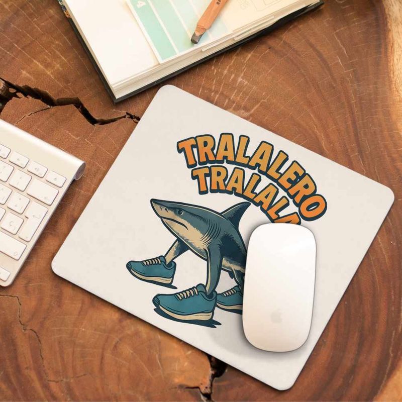 PC, gaming si accesorii - Periferice PC - Mousepad - Mousepad Tralalero Tralala Shark Italian Meme Brainrot Brain Rot CoolTrend, 21x19cm - Infinity.ro