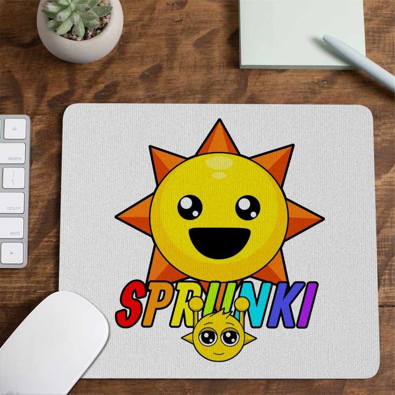 PC, gaming si accesorii - Periferice PC - Mousepad - Mousepad Sprunki Sun Fun Music Game CoolTrend, 21x19cm - Infinity.ro