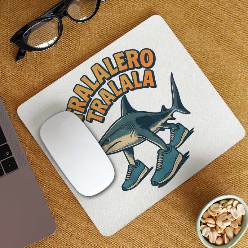 PC, gaming si accesorii - Periferice PC - Mousepad - Mousepad Tralalero Tralala Shark Italian Meme Brainrot Brain Rot CoolTrend, 21x19cm - Infinity.ro