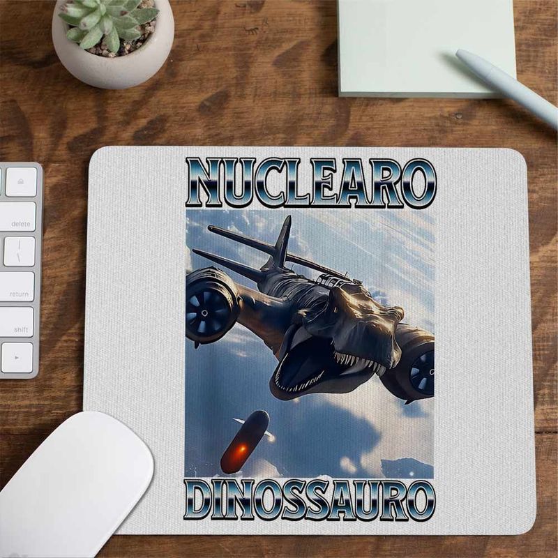 PC, gaming si accesorii - Periferice PC - Mousepad - Mousepad Nuclearo Dinossauro Italian Meme Brainrot Brain Rot CoolTrend, 21x19cm - Infinity.ro