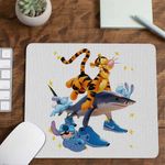 PC, gaming si accesorii - Periferice PC - Mousepad - Mousepad Tigger Tralalero Tralala Stitch Tigru Rechin CoolTrend, 21x19cm - Infinity.ro