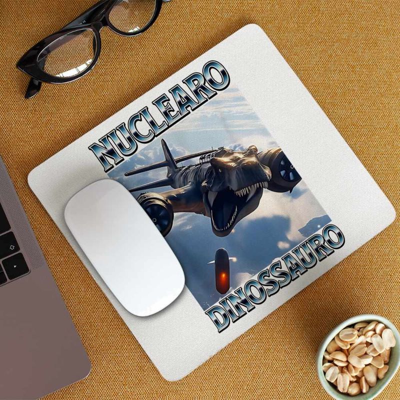PC, gaming si accesorii - Periferice PC - Mousepad - Mousepad Nuclearo Dinossauro Italian Meme Brainrot Brain Rot CoolTrend, 21x19cm - Infinity.ro