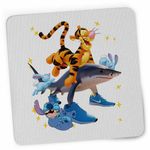 PC, gaming si accesorii - Periferice PC - Mousepad - Mousepad Tigger Tralalero Tralala Stitch Tigru Rechin CoolTrend, 21x19cm - Infinity.ro