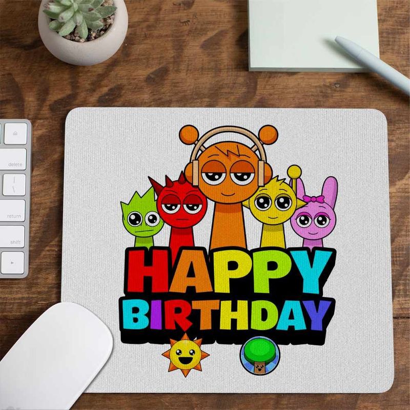 PC, gaming si accesorii - Periferice PC - Mousepad - Mousepad Sprunki Happy Birthday Gamer CoolTrend, 21x19cm - Infinity.ro