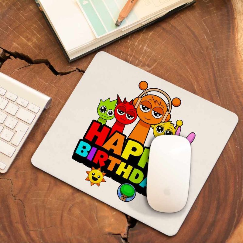 PC, gaming si accesorii - Periferice PC - Mousepad - Mousepad Sprunki Happy Birthday Gamer CoolTrend, 21x19cm - Infinity.ro