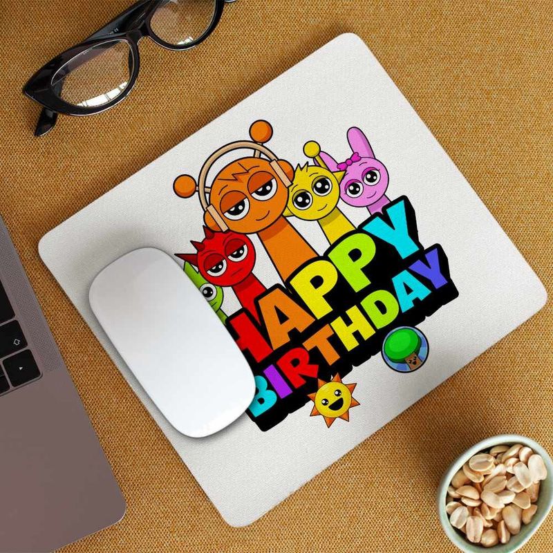 PC, gaming si accesorii - Periferice PC - Mousepad - Mousepad Sprunki Happy Birthday Gamer CoolTrend, 21x19cm - Infinity.ro