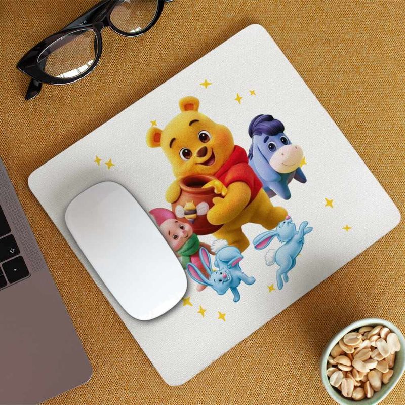 PC, gaming si accesorii - Periferice PC - Mousepad - Mousepad Winnie the Pooh Puh Copilarie Desene Animate CoolTrend, 21x19cm - Infinity.ro