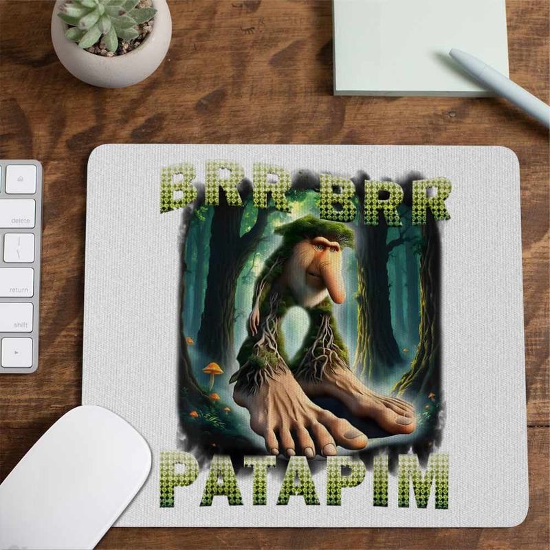 PC, gaming si accesorii - Periferice PC - Mousepad - Mousepad Brr Brr Patapim Meme Brainrot Italian CoolTrend, 21x19cm - Infinity.ro