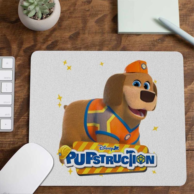 PC, gaming si accesorii - Periferice PC - Mousepad - Mousepad Pupstruction Tank Catelusi Constructori Desene CoolTrend, 21x19cm - Infinity.ro