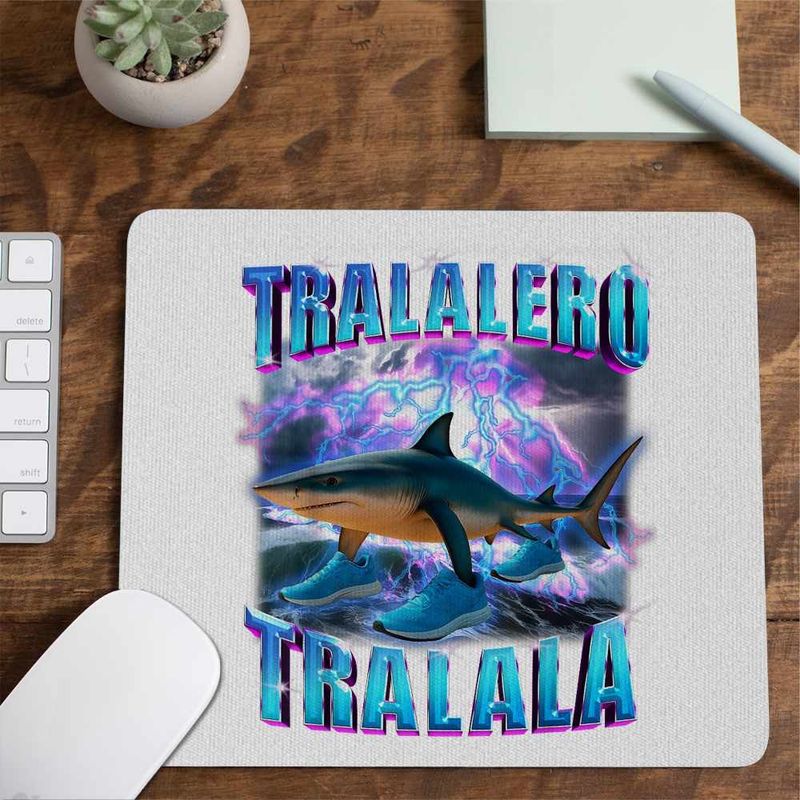 PC, gaming si accesorii - Periferice PC - Mousepad - Mousepad Shark Tralalero Tralala Brainrot Meme CoolTrend, 21x19cm - Infinity.ro