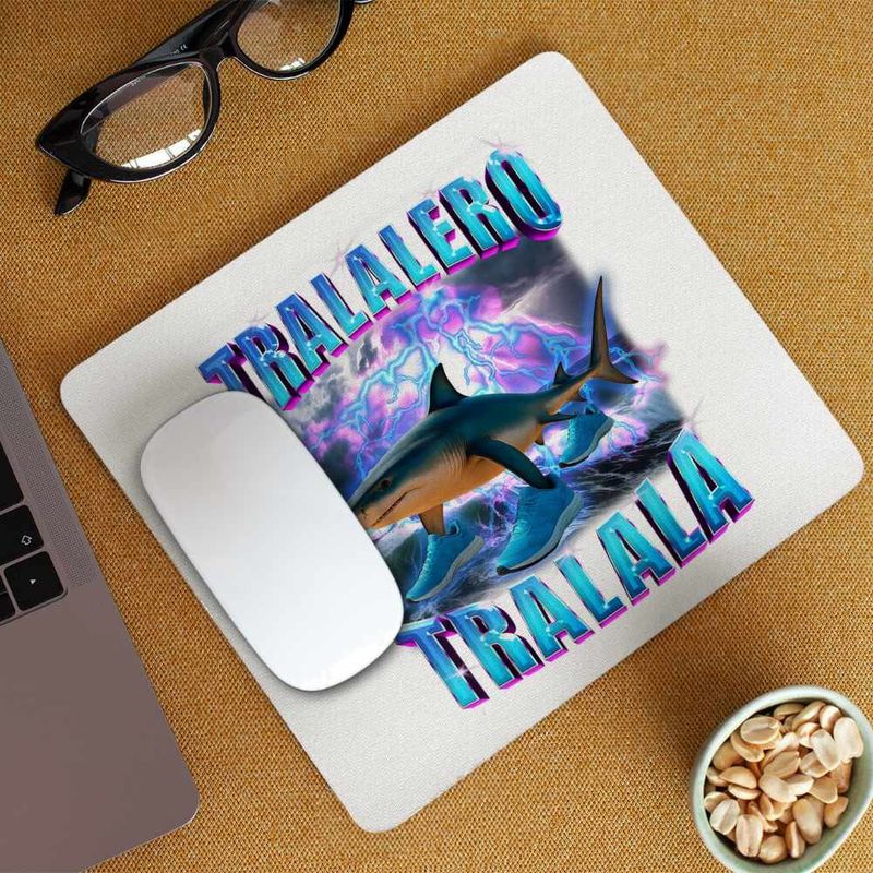 PC, gaming si accesorii - Periferice PC - Mousepad - Mousepad Shark Tralalero Tralala Brainrot Meme CoolTrend, 21x19cm - Infinity.ro