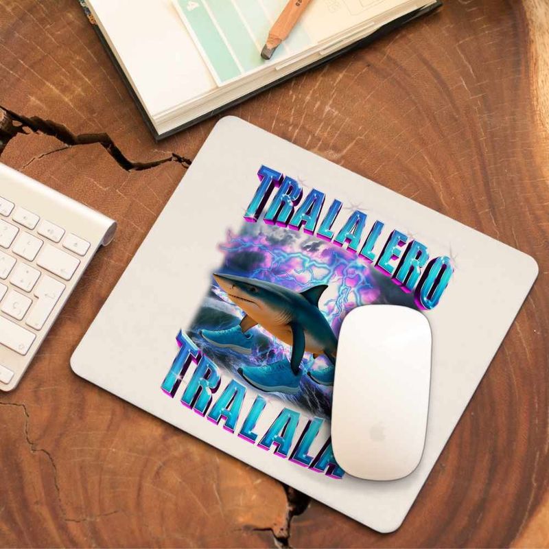 PC, gaming si accesorii - Periferice PC - Mousepad - Mousepad Shark Tralalero Tralala Brainrot Meme CoolTrend, 21x19cm - Infinity.ro
