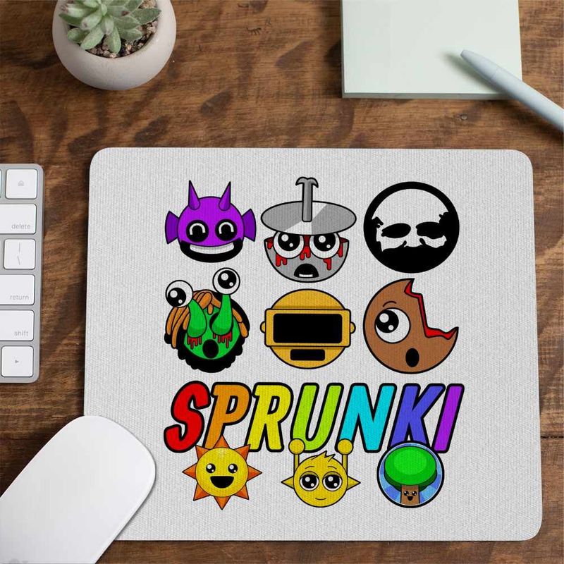 PC, gaming si accesorii - Periferice PC - Mousepad - Mousepad Sprunki Horror Team CoolTrend, 21x19cm - Infinity.ro