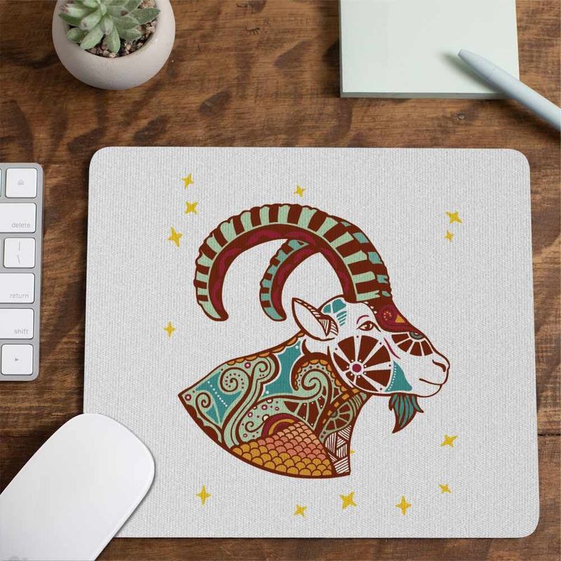 PC, gaming si accesorii - Periferice PC - Mousepad - Mousepad Capricorn Zodiac Horoscop Mandala Astrologie CoolTrend, 21x19cm - Infinity.ro