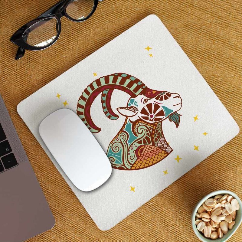 PC, gaming si accesorii - Periferice PC - Mousepad - Mousepad Capricorn Zodiac Horoscop Mandala Astrologie CoolTrend, 21x19cm - Infinity.ro