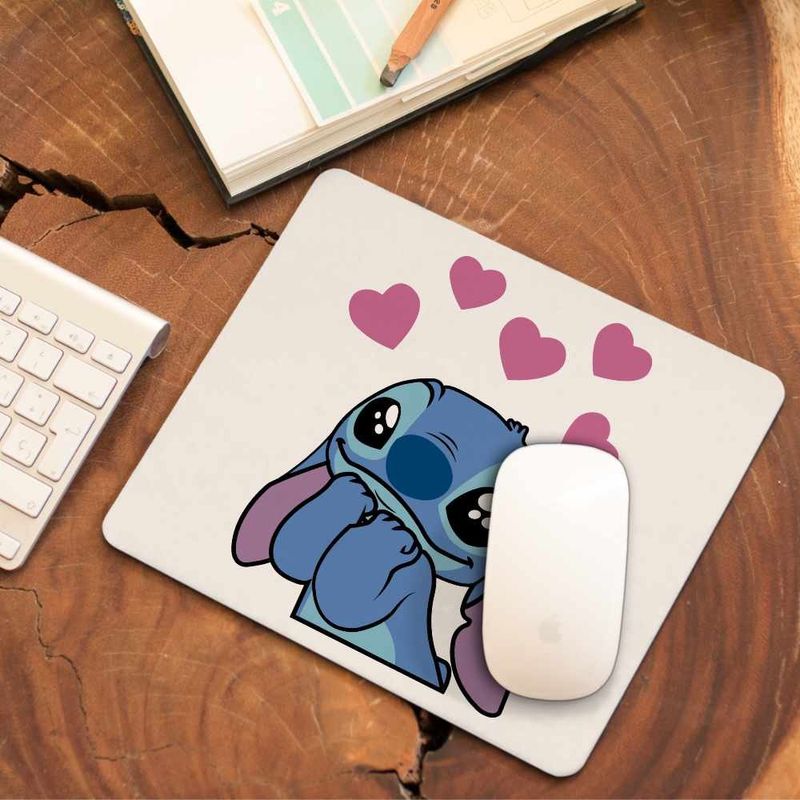 PC, gaming si accesorii - Periferice PC - Mousepad - Mousepad Stich I Love You Valentines Day Dragobete CoolTrend, 21x19cm - Infinity.ro