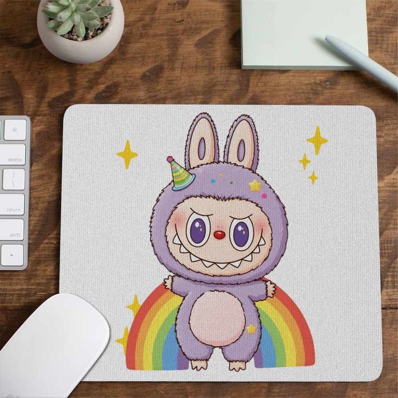 PC, gaming si accesorii - Periferice PC - Mousepad - Mousepad Labubu Rainbow Mood CoolTrend, 21x19cm - Infinity.ro