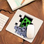 PC, gaming si accesorii - Periferice PC - Mousepad - Mousepad Lemmings Minecraft Lemingi Creeper CoolTrend, 21x19cm - Infinity.ro