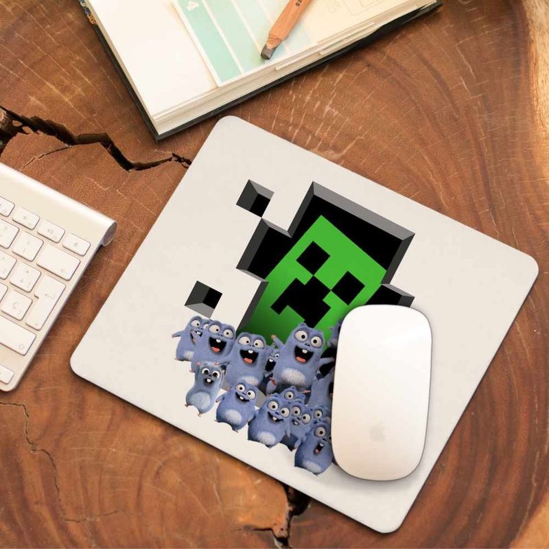 PC, gaming si accesorii - Periferice PC - Mousepad - Mousepad Lemmings Minecraft Lemingi Creeper CoolTrend, 21x19cm - Infinity.ro