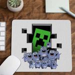 PC, gaming si accesorii - Periferice PC - Mousepad - Mousepad Lemmings Minecraft Lemingi Creeper CoolTrend, 21x19cm - Infinity.ro