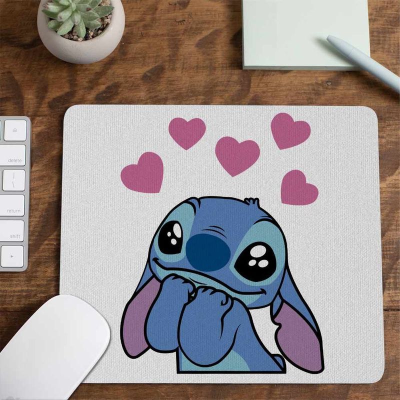 PC, gaming si accesorii - Periferice PC - Mousepad - Mousepad Stich I Love You Valentines Day Dragobete CoolTrend, 21x19cm - Infinity.ro