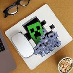 PC, gaming si accesorii - Periferice PC - Mousepad - Mousepad Lemmings Minecraft Lemingi Creeper CoolTrend, 21x19cm - Infinity.ro